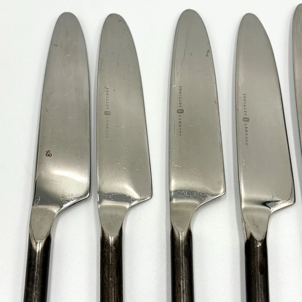 Gourmet Settings Treble Clef Stainless Dinner Knives 9-3/8